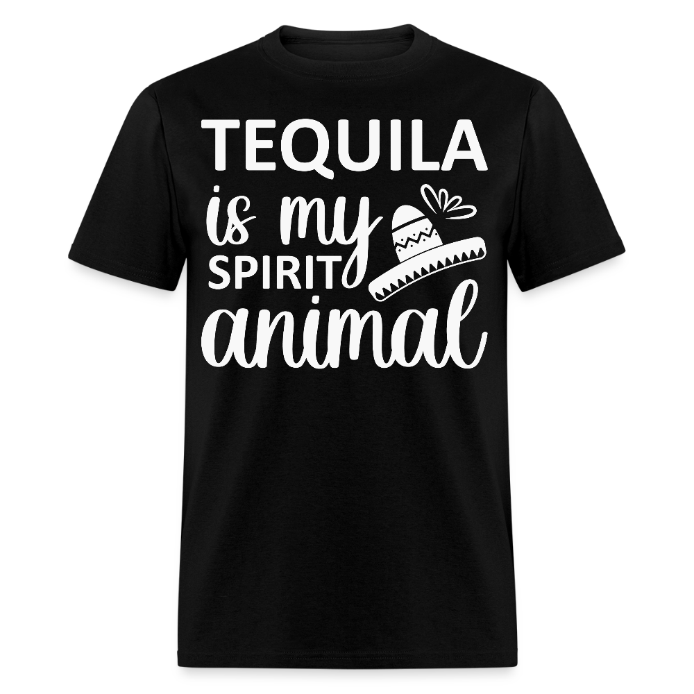 Tequila Is My Spirit Animal Party T-shirt - black