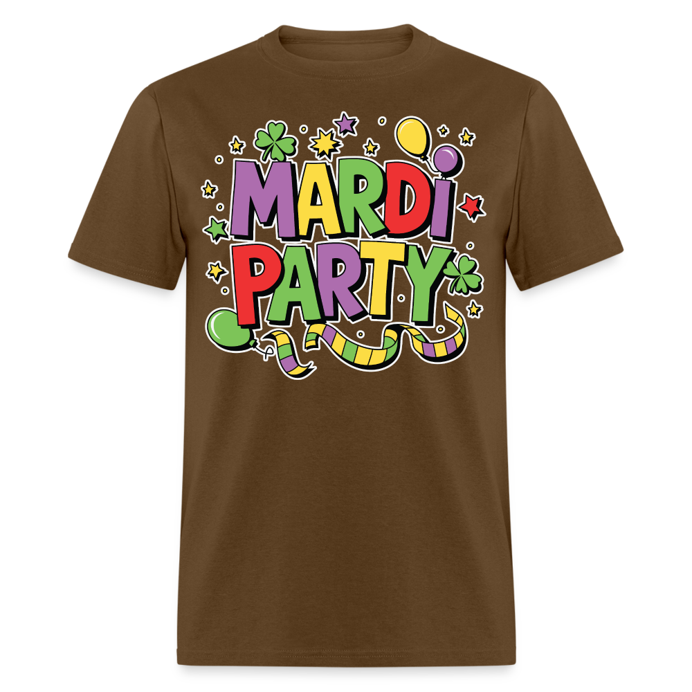 Mardi Gras Party Shirt For Men and Women New Orleans Festival T-shirt - brown