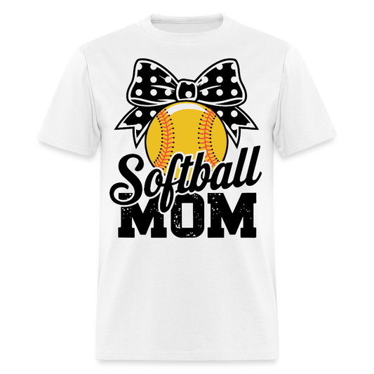 Cute Softball Mom Game Day Womens T-shirt - white