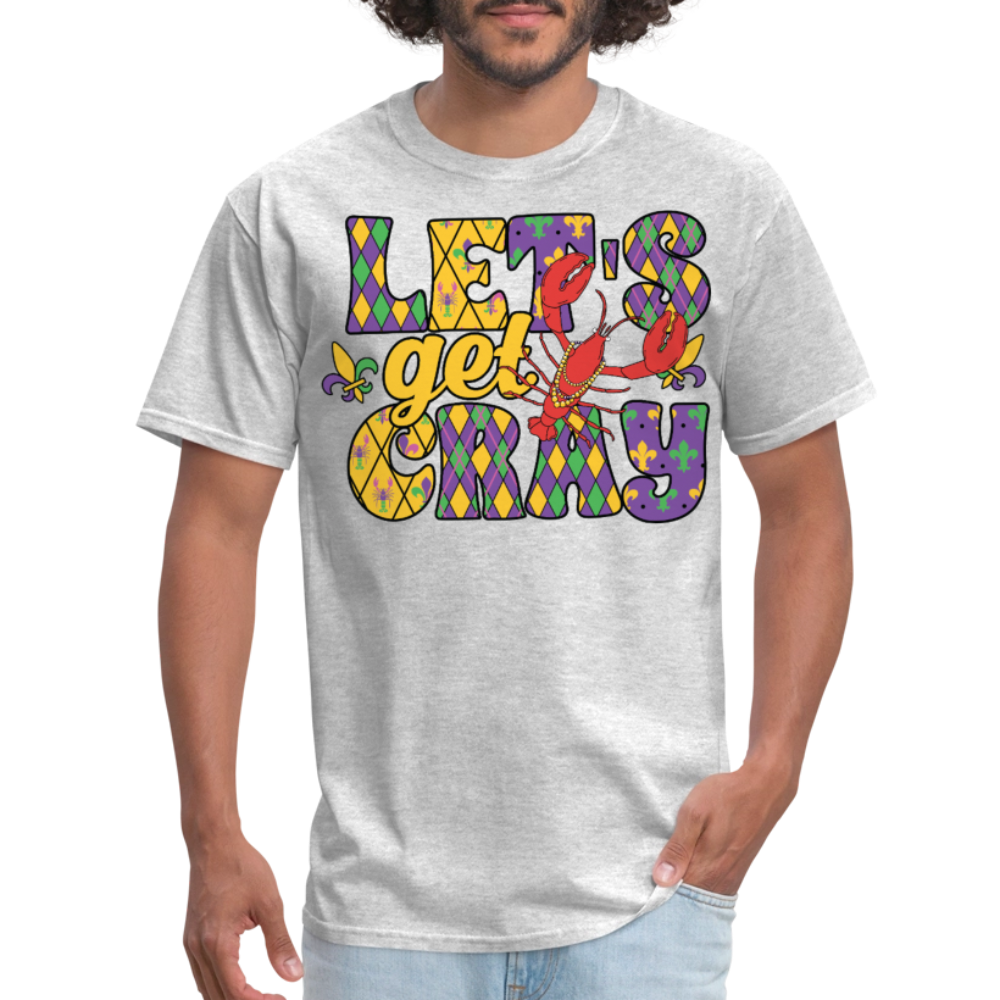 Let’s Get Cray Mardi Gras Crawfish Party T-Shirt - heather gray