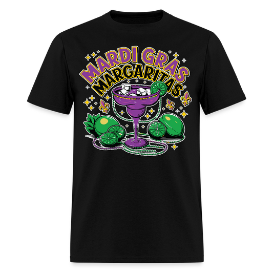 Mardi Gras Margarita Party Tee Funny Mardi Gras Drinking T-shirt - black