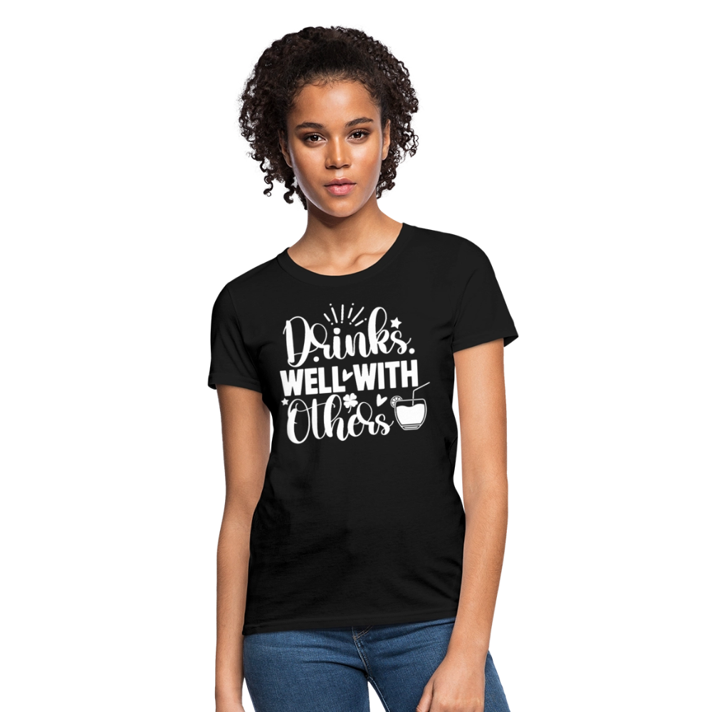 Humorous Ladies' Social Drinking Tee – Perfect Gift Idea - black