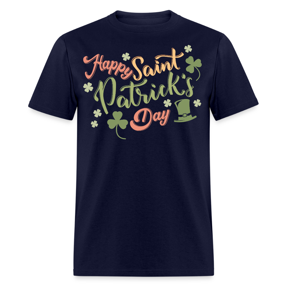 Lucky Clover Graphic Tee For St Paddy’s Irish Holiday Graphic T-shirt - navy