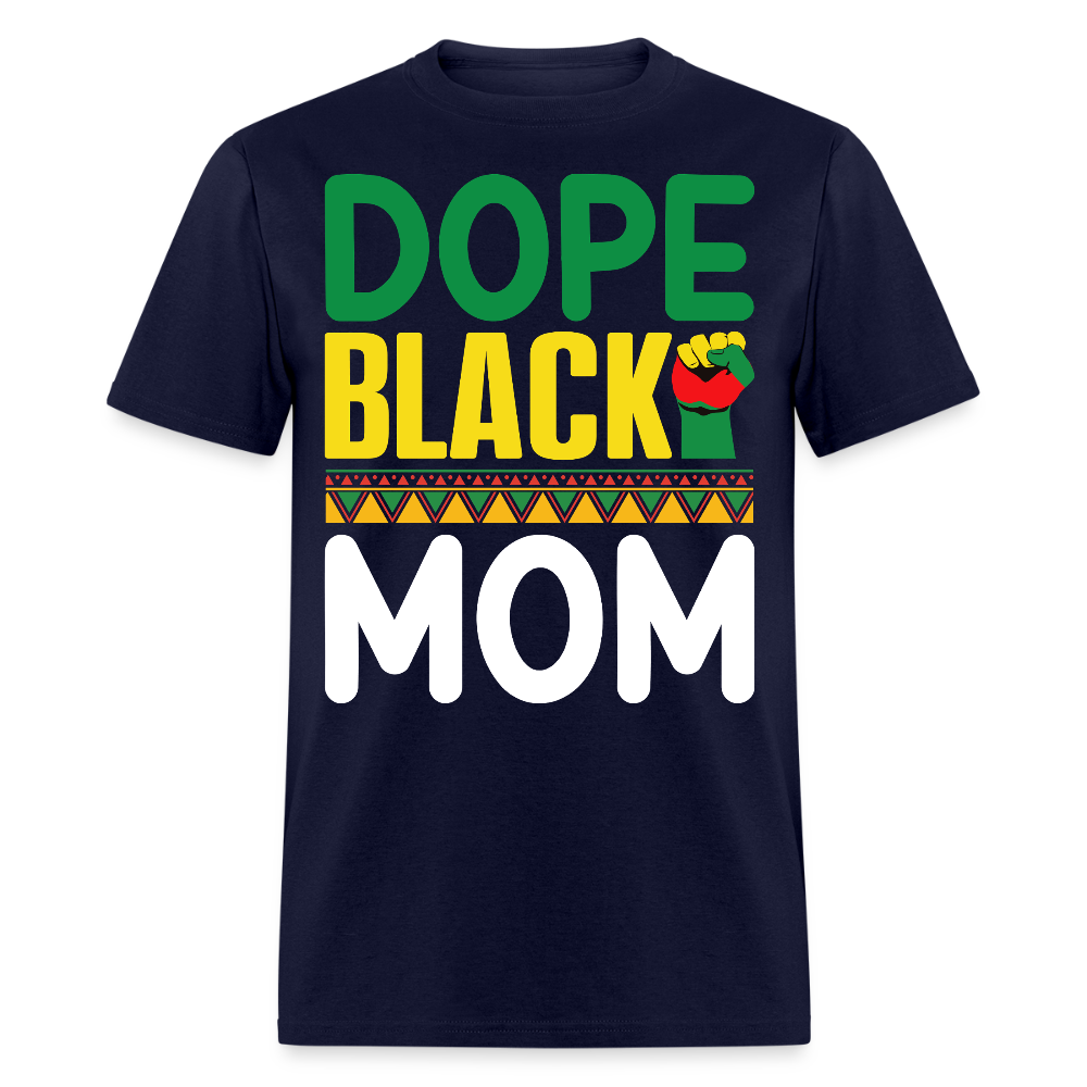 Strong Black Mother Graphic Tee Black Mom Empowerment T-shirt - navy