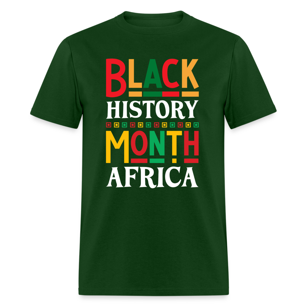 African Pride Black History Month T-shirt For Men and Women - forest green