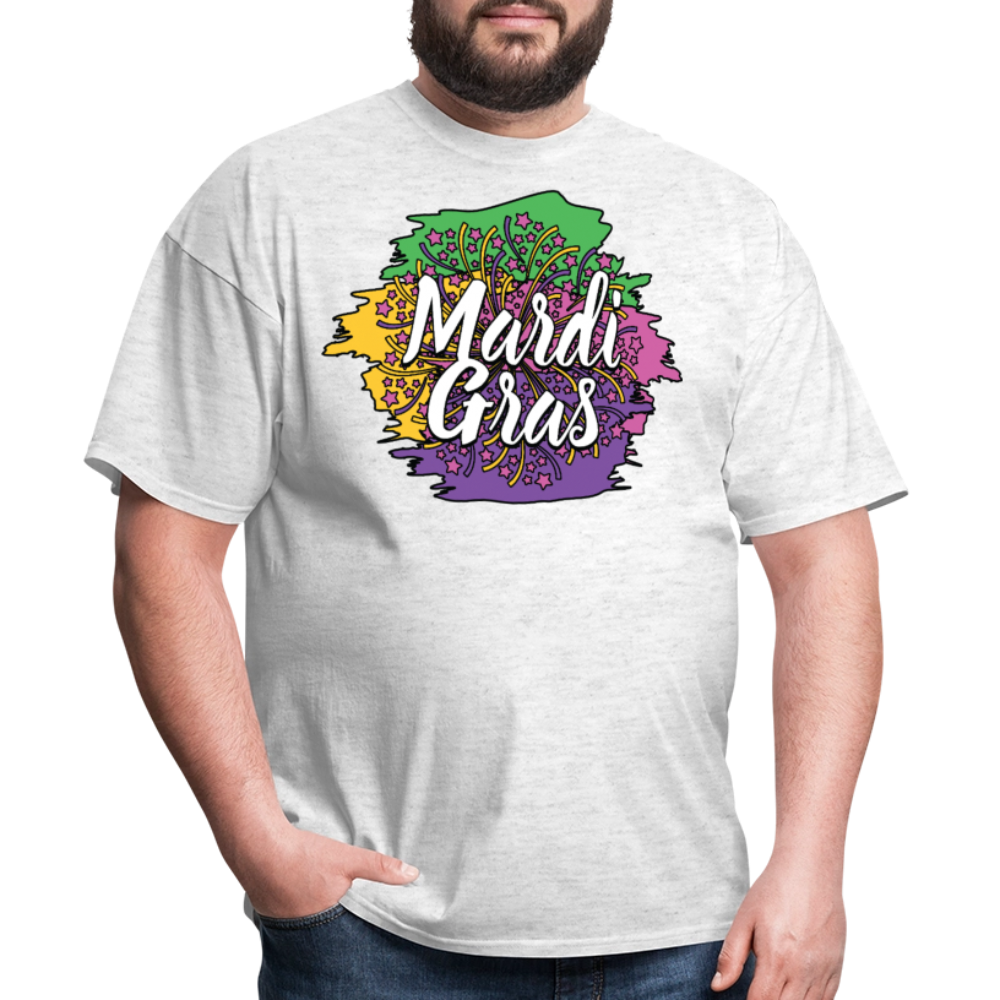 Mardi Gras Graphic Shirt For Men and Women Funny and Trendy Mardi Gras T-Shirt - light heather gray