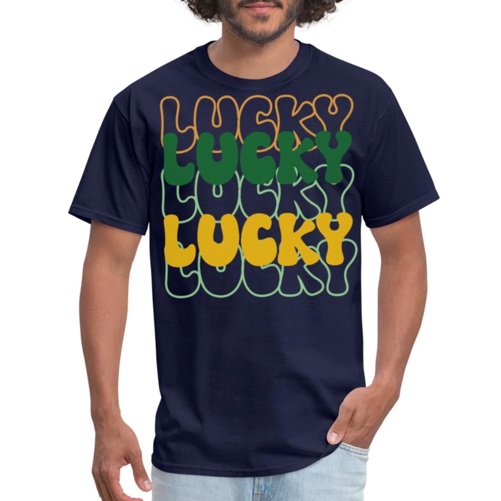 Fun and Stylish Irish Lucky Charm T-shirt - navy