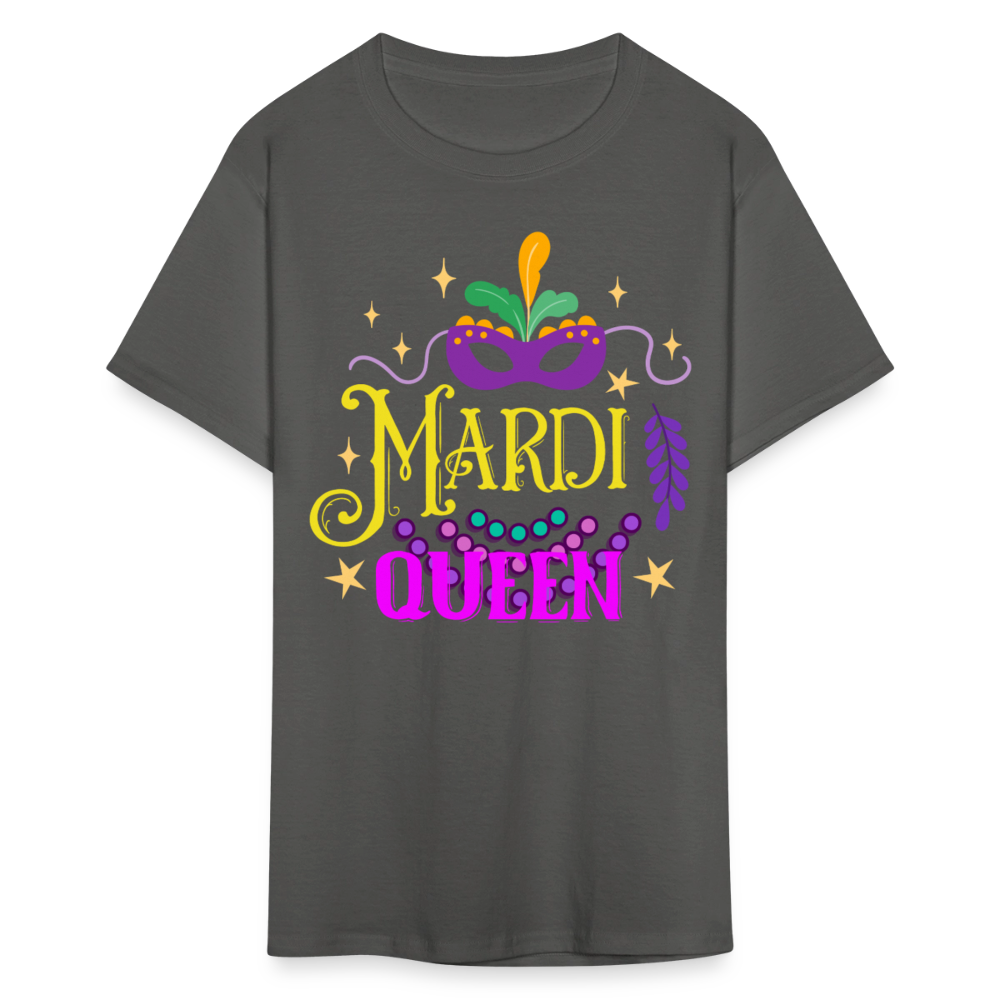 Mardi Gras Queen Tee For Women Masquerade-themed T-shirt - charcoal