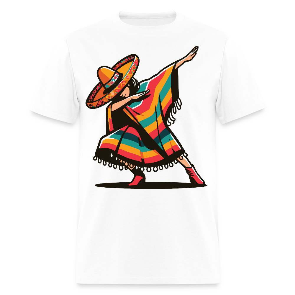 Cinco De Mayo Fiesta Outfit Funny Mexican Dabbing Design For T-shirt - white