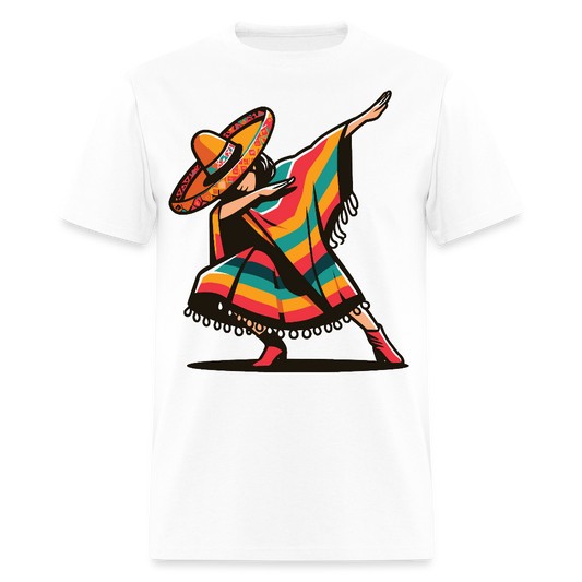Cinco De Mayo Fiesta Outfit Funny Mexican Dabbing Design For T-shirt - white