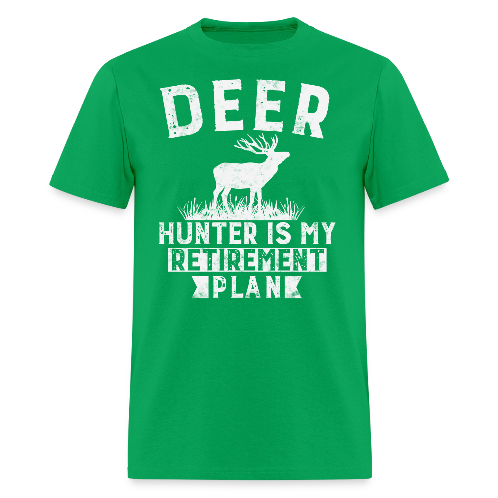 Deer Hunting Is My Retirement Plan Men's T-Shirt - bright green