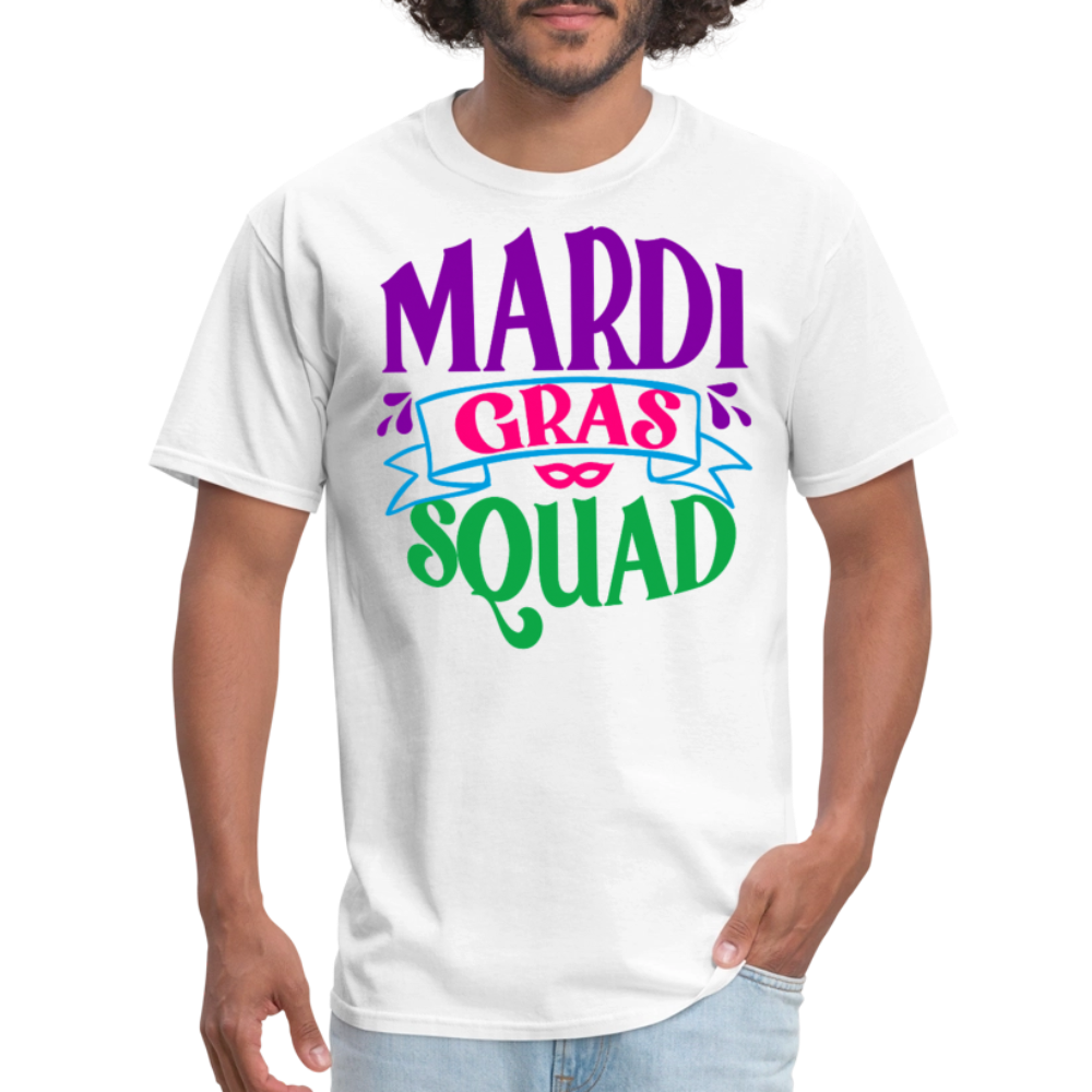 Mardi Gras Squad Matching Unisex T-Shirt - white