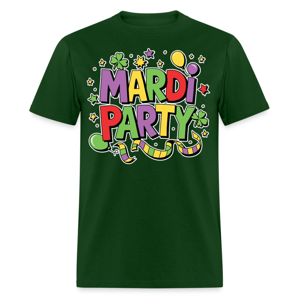 Mardi Gras Party Shirt For Men and Women New Orleans Festival T-shirt - forest green