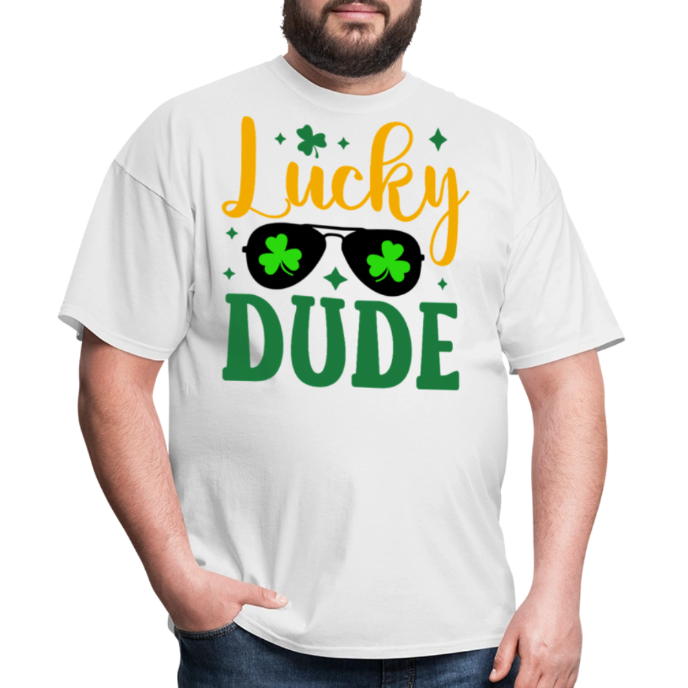 St Patrick’s Day Lucky Dude T-shirt - white