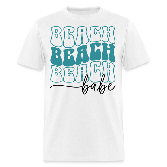 Beach Babe Graphic Tee Summer Vacation T-shirt - white