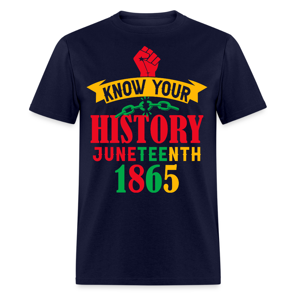 Know Your History Juneteenth 1865 T-shirt - navy