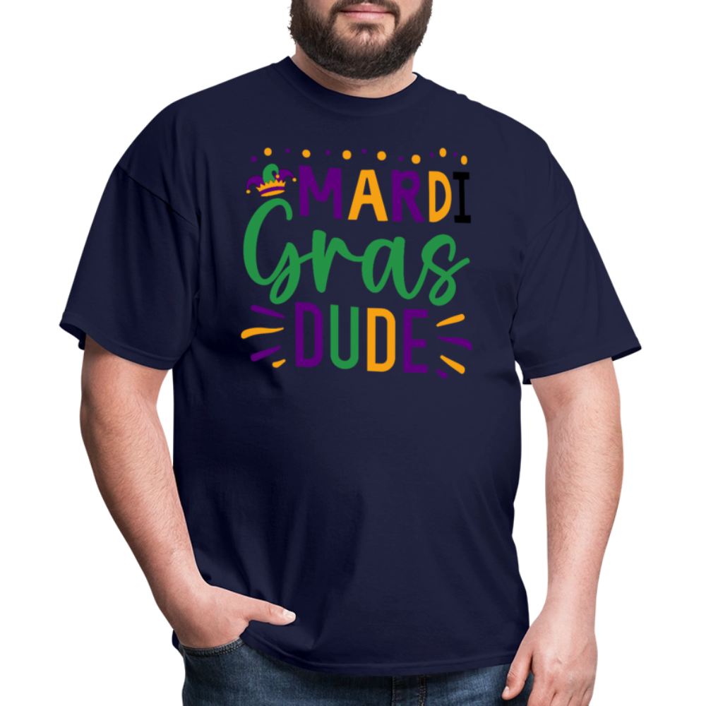 Funny Mardi Gras Shirts For Men Festive Holiday T-shirt - navy