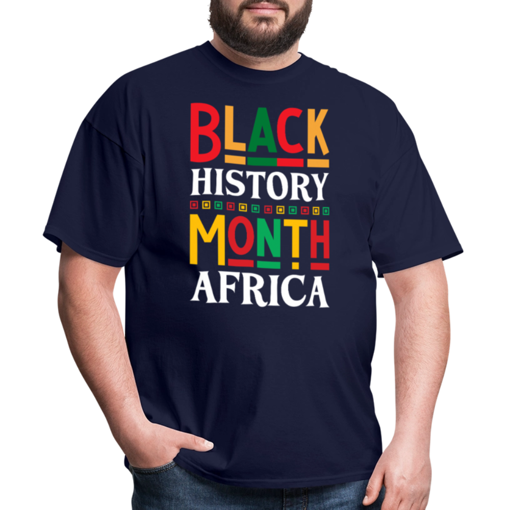 African Pride Black History Month T-shirt For Men and Women - navy