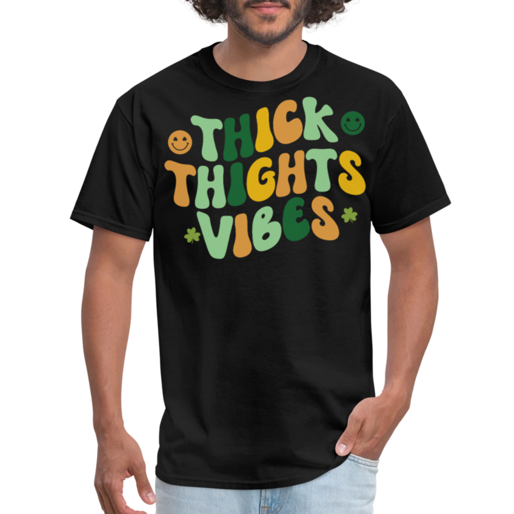 Thick Thighs Save Lives St Patrick's Day T-shirt - black