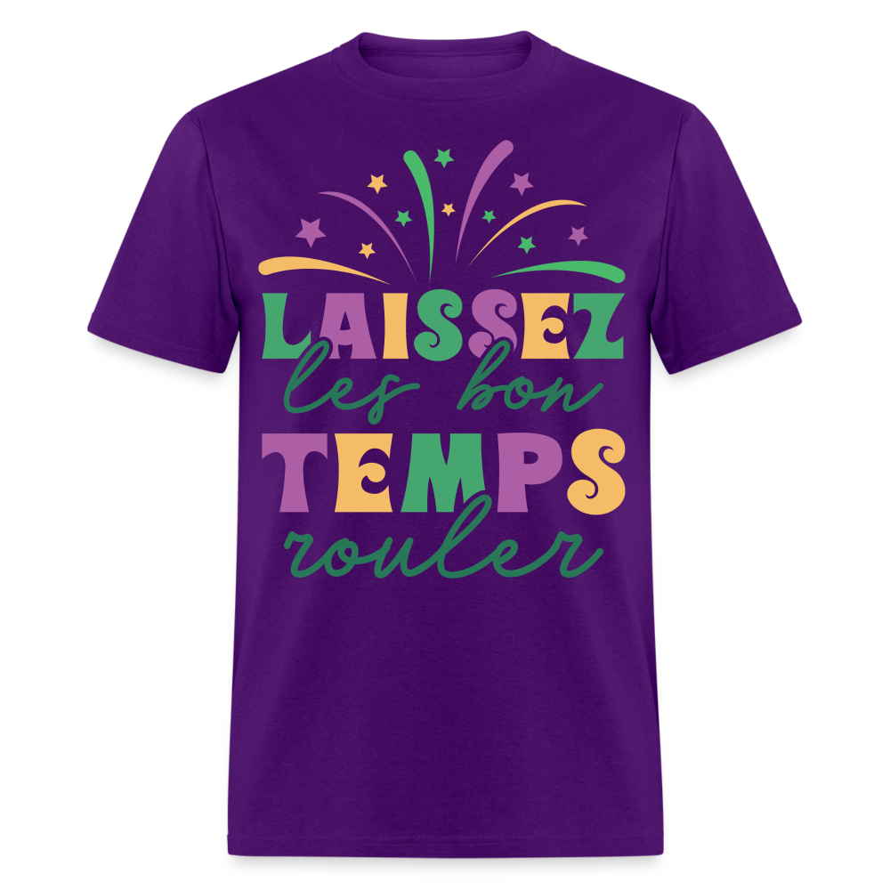 Funny New Orleans Festival Tee Laissez les Bons Temps Rouler T-shirt - purple