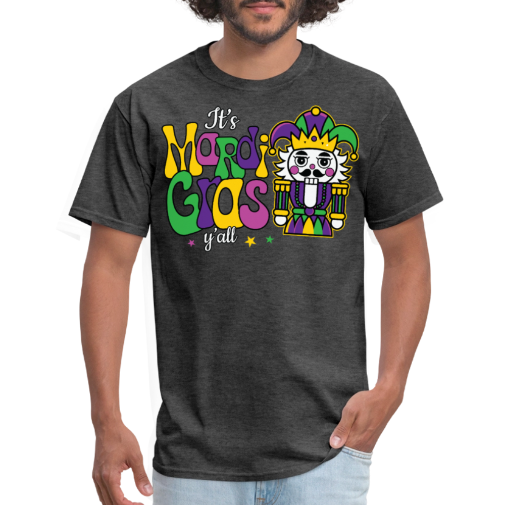 New Orleans festival Tee Mardi Gras jester T-shirt - heather black