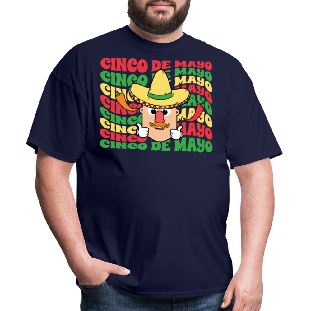 Cinco De Mayo Fiesta Tee Funny Mexican Party T-shirt - navy