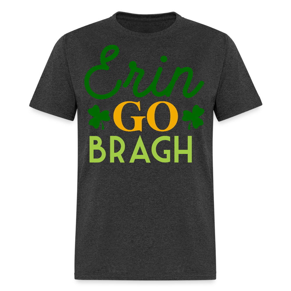 Funny Erin Go Bragh Shamrock T-shirt - heather black