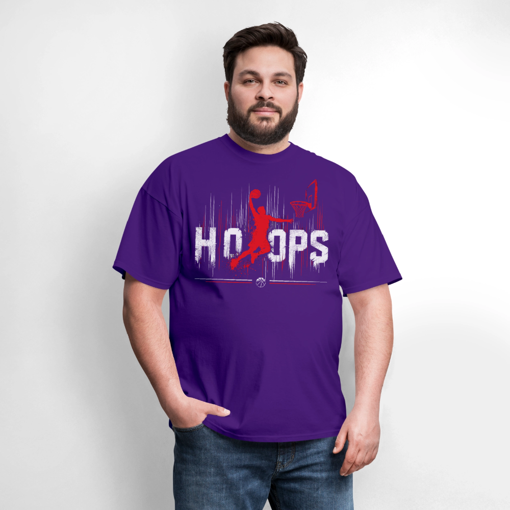 Basketball Hoops Graphic Men's T-Shirt | GILDAN 5000 - purple