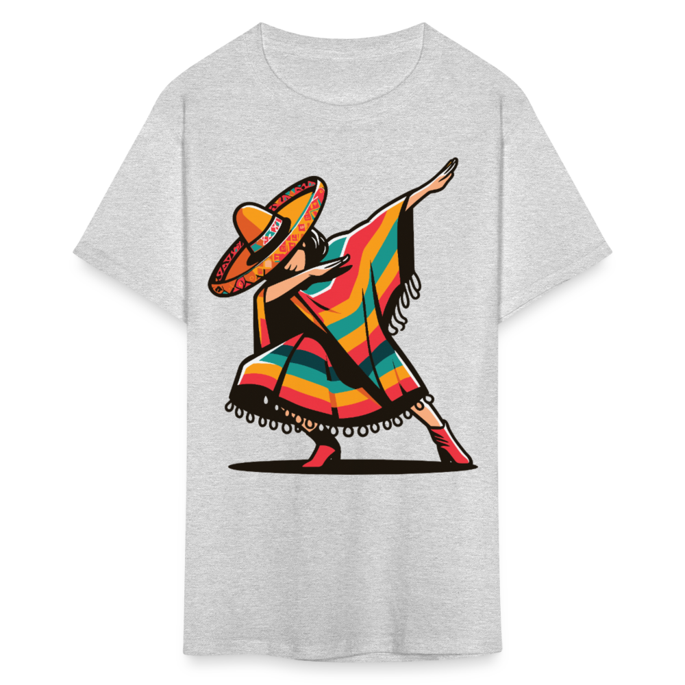 Cinco De Mayo Fiesta Outfit Funny Mexican Dabbing Design For T-shirt - heather gray