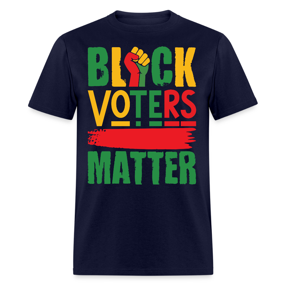 Black Voters Matter African American Voting Rights T-shirt - navy