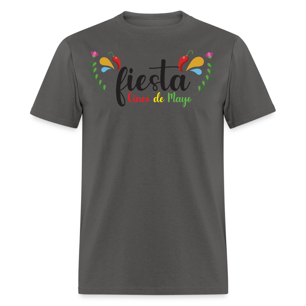 Cute and Festive Cinco De Mayo Fiesta T-shirt - charcoal