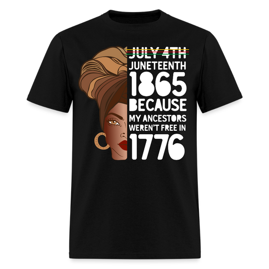 Juneteenth 1865 African American Pride T-Shirt - black