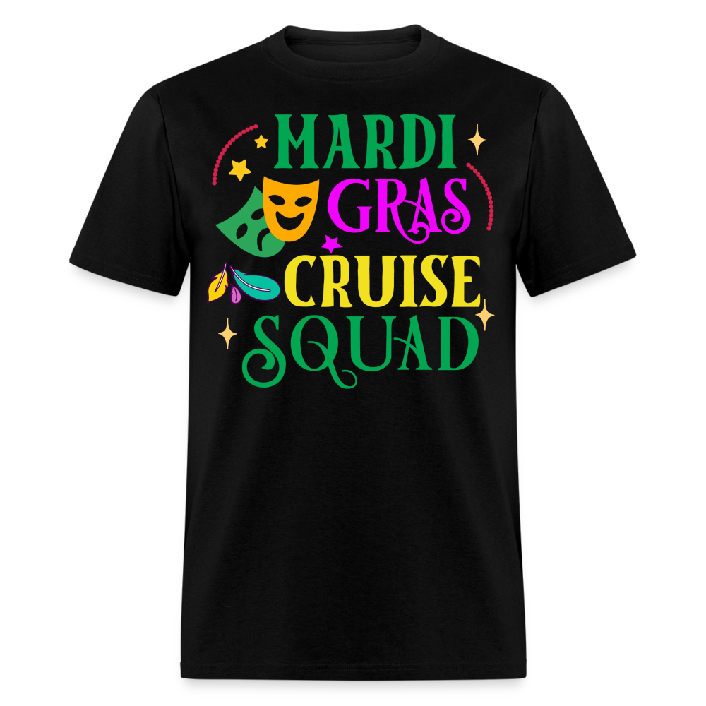 Funny Mardi Gras Cruise Squad Unisex T-shirt - black