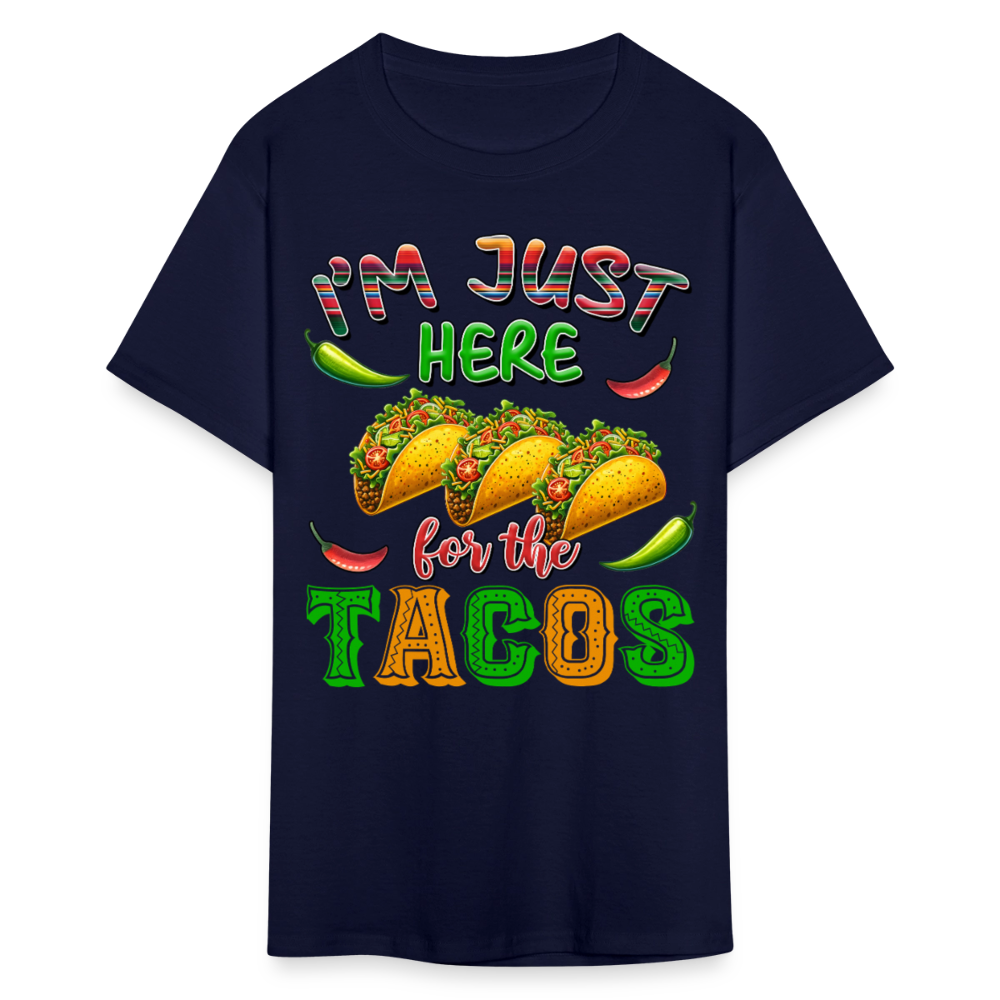 Mexican Food Graphic Tee For Taco Lovers Funny Tacos T-shirt - navy