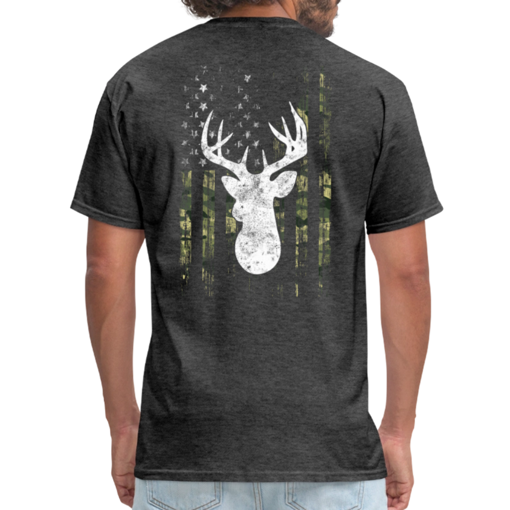 Camo American Flag USA Camouflage Unisex Classic T-Shirt - heather black