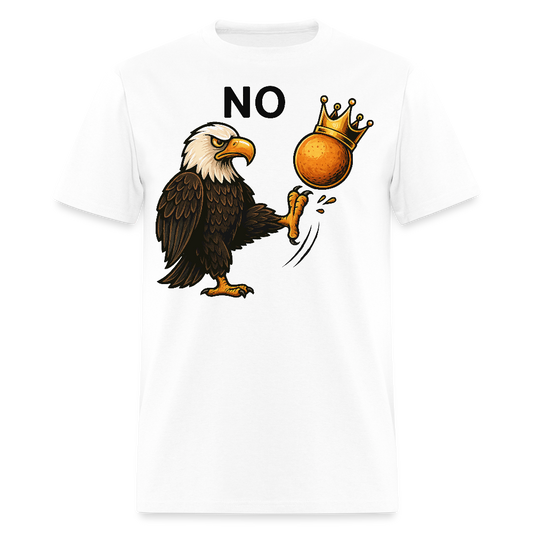 No Kings In America Bald Eagle Freedom T-Shirt - white
