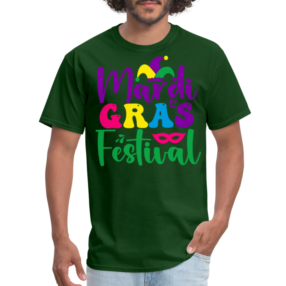 Funny and Stylish Mardi Gras Celebration Unisex T-shirt - forest green