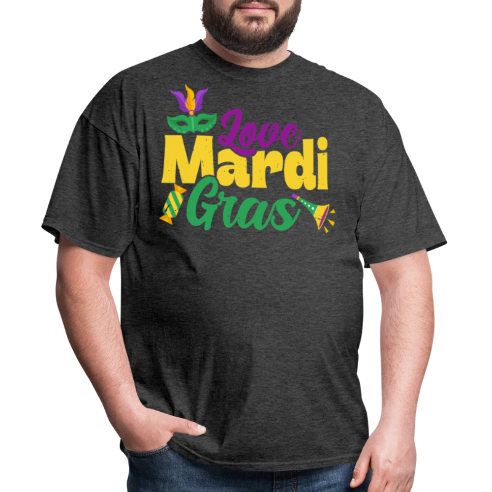 Funny Mardi Gras Shirts For Carnival Lovers Funny Mardi Gras T-shirt - heather black