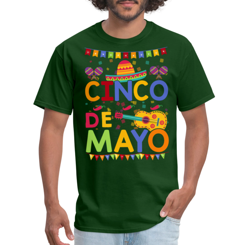 Festive Mexican Party Outfit For Cinco De Mayo T-shirt - forest green