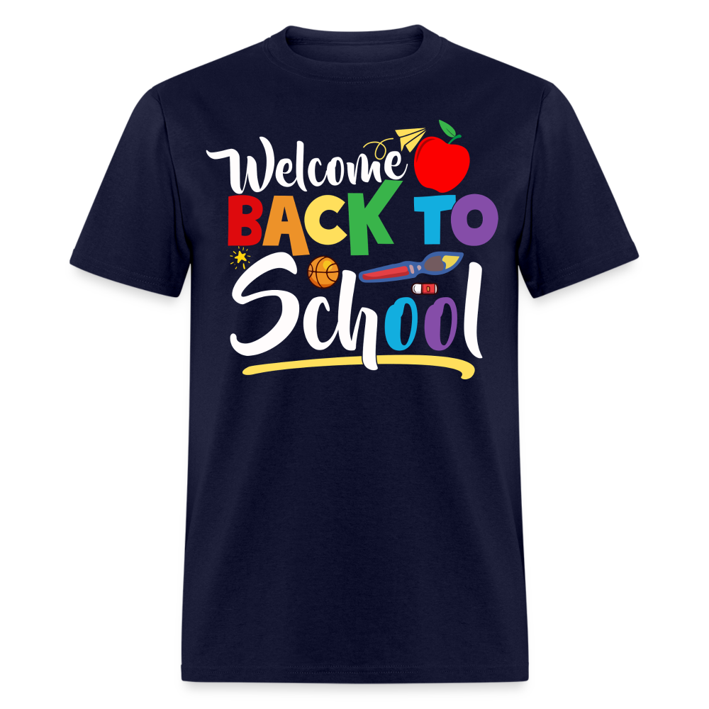 Welcome Back to School Shirt for Teachers First Day of school T-shirt - navy