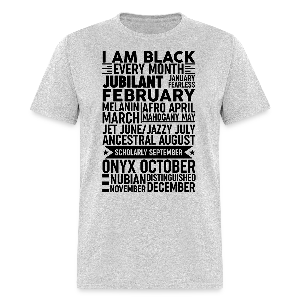 Black Empowerment Shirt For Daily Wear Black Pride T-Shirt - heather gray