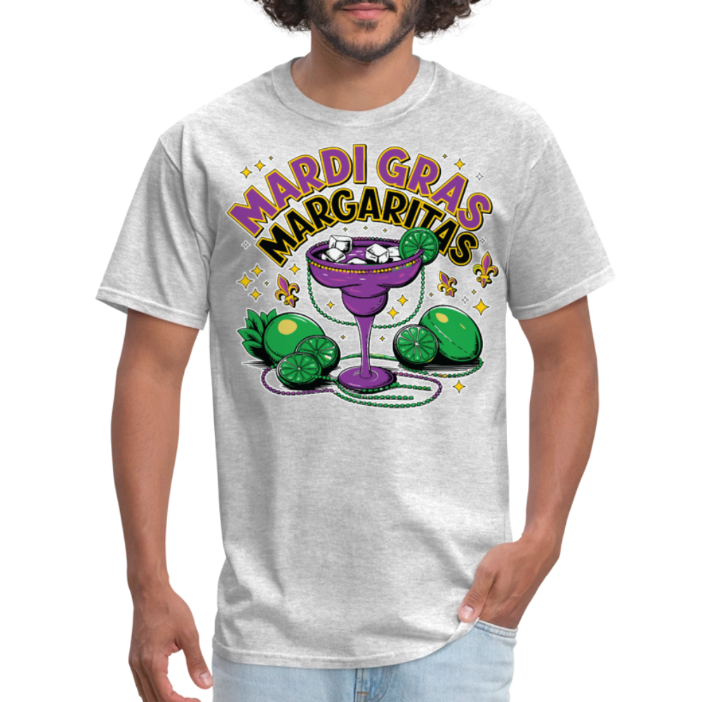 Mardi Gras Margarita Party Tee Funny Mardi Gras Drinking T-shirt - heather gray