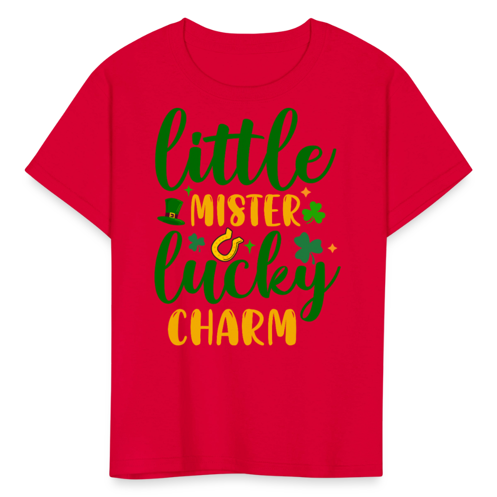 Little Mister Lucky Charm Kids T-shirt - red