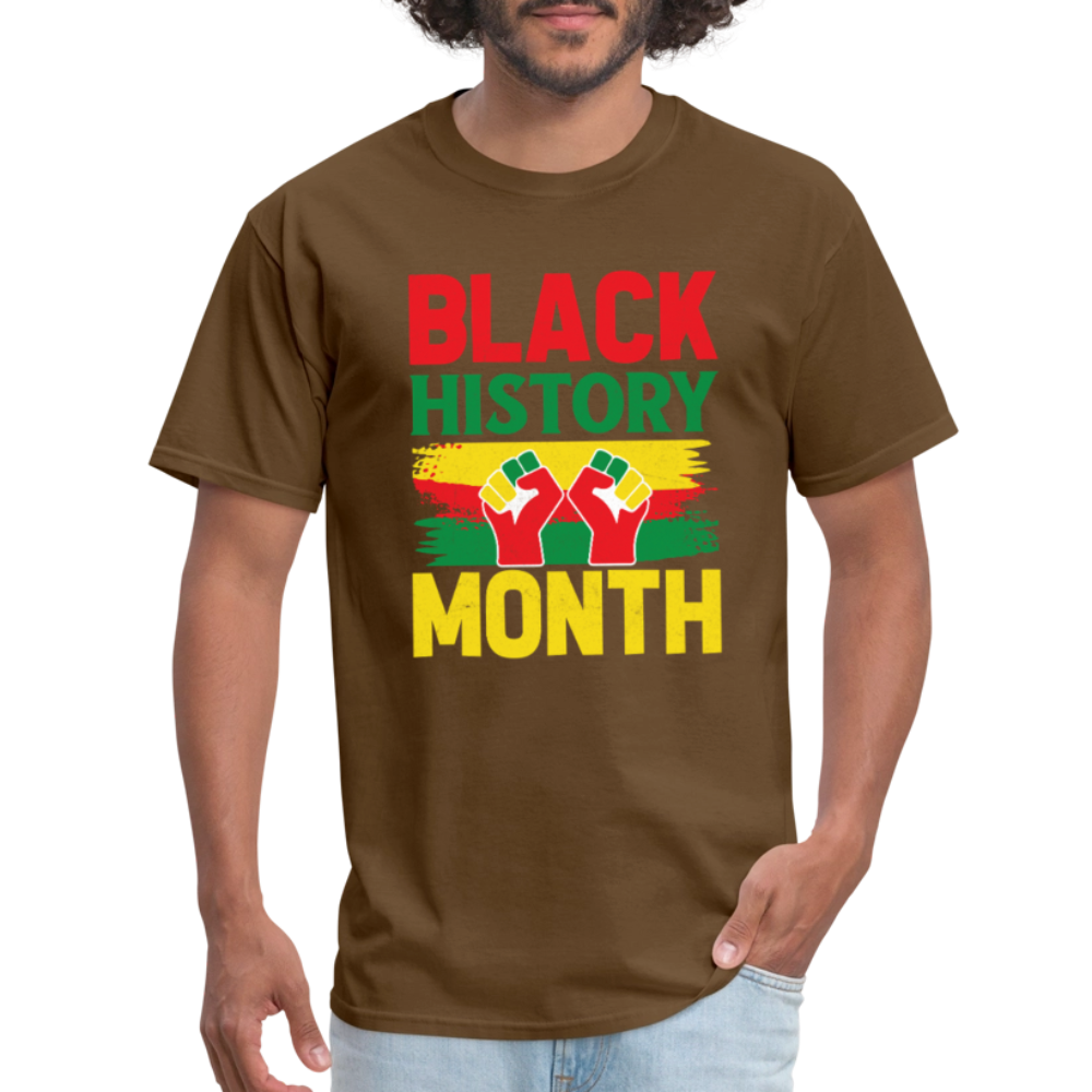 African American Pride Apparel for Black History Month T-Shirt - brown