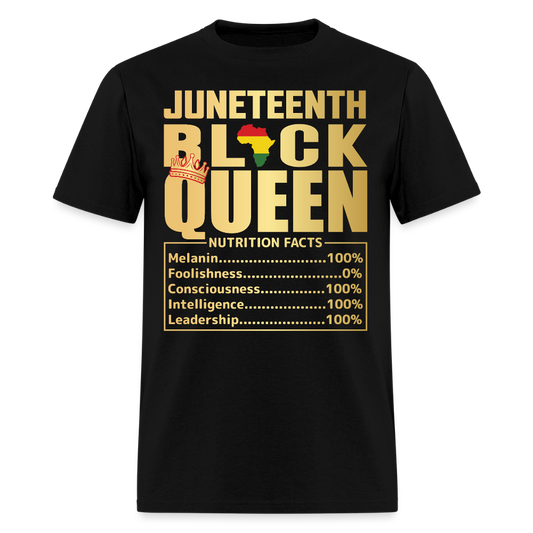 Juneteenth Black Queen African Heritage T-Shirt - black