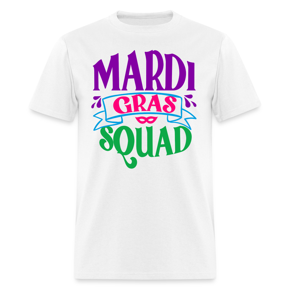 Mardi Gras Squad Matching Unisex T-Shirt - white