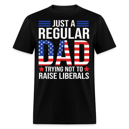 Patriotic Anti Liberal Father Conservative Dad T-shirt - black
