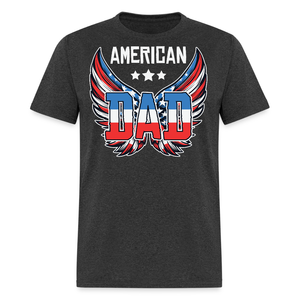 American Dad Tee Father’s Day Gift T-shirt - heather black