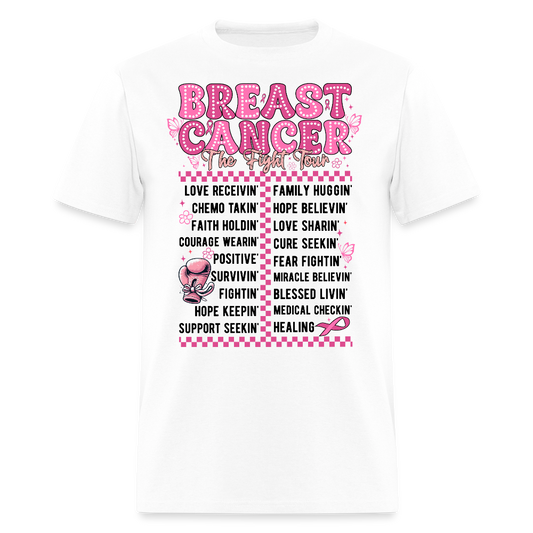 Support Breast Cancer Fighters T-Shirt - white