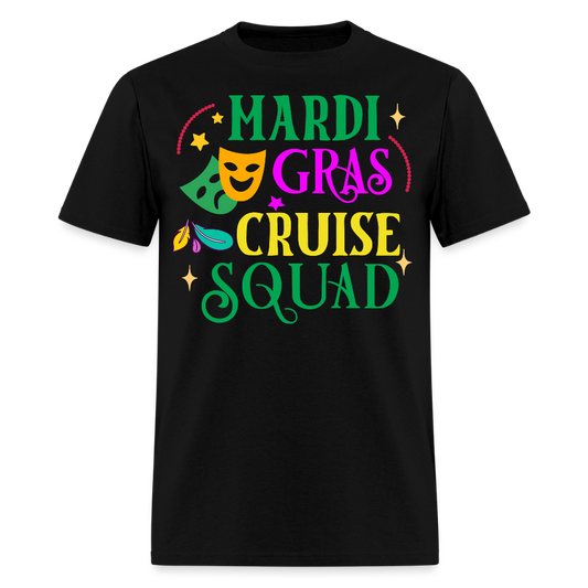 Funny Mardi Gras Cruise Squad Unisex T-shirt - black